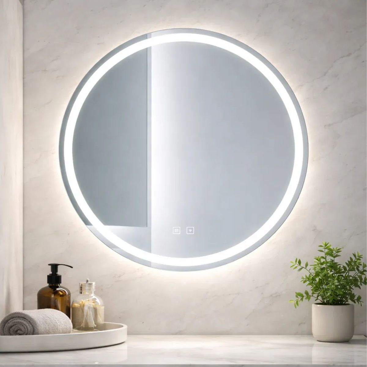 Copia - Espejo Redondo Con Luz Led Modelo Led01 60 Cm