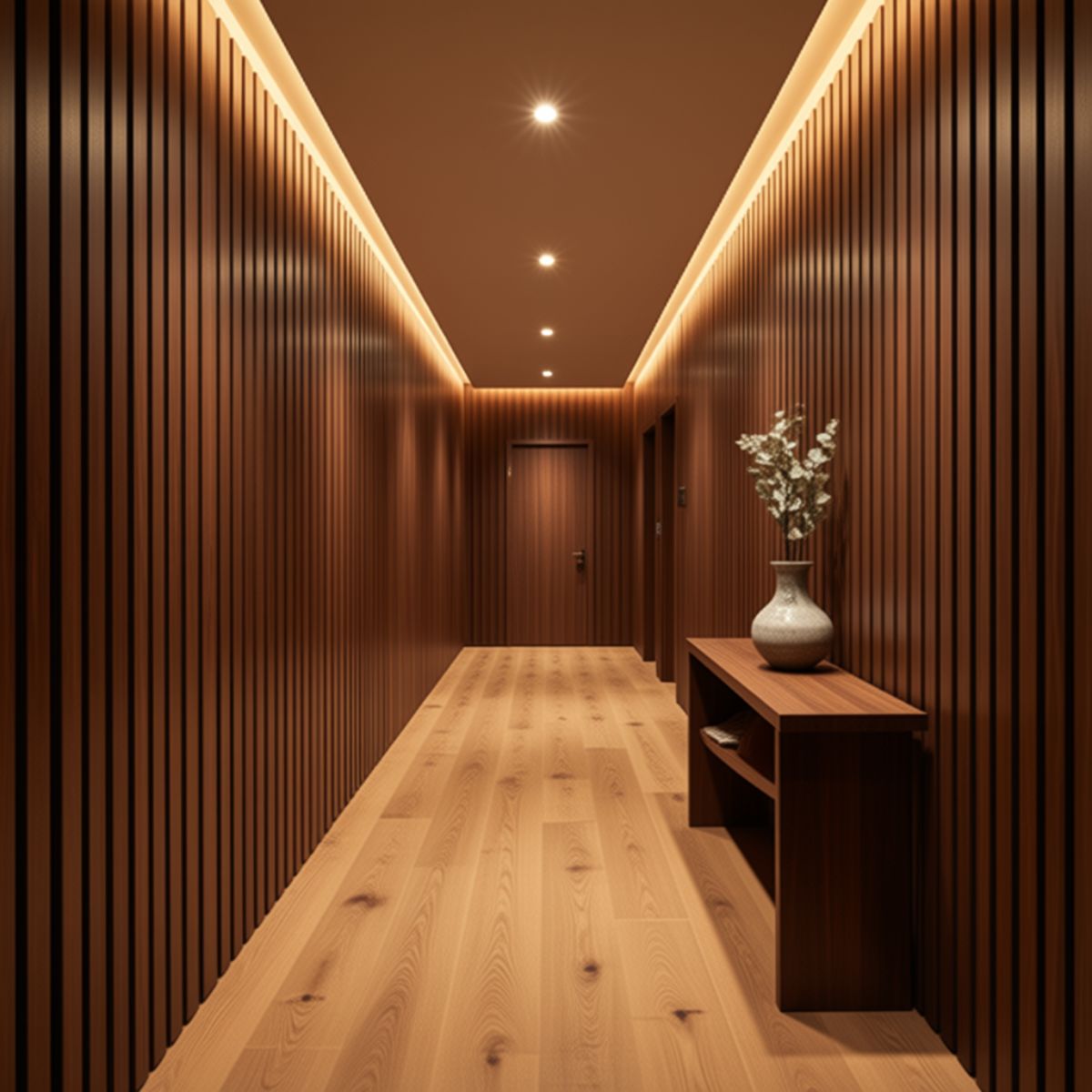 Copia - Pack X100 Wpc Simil Madera Panel Lambrin 290x16 cm Nogal Oscuro MMC18