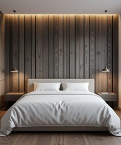 Copia - Pack X20 Wpc Simil Madera Panel Lambrin 290x16 cm Duo Negro/Marron claro MMC90