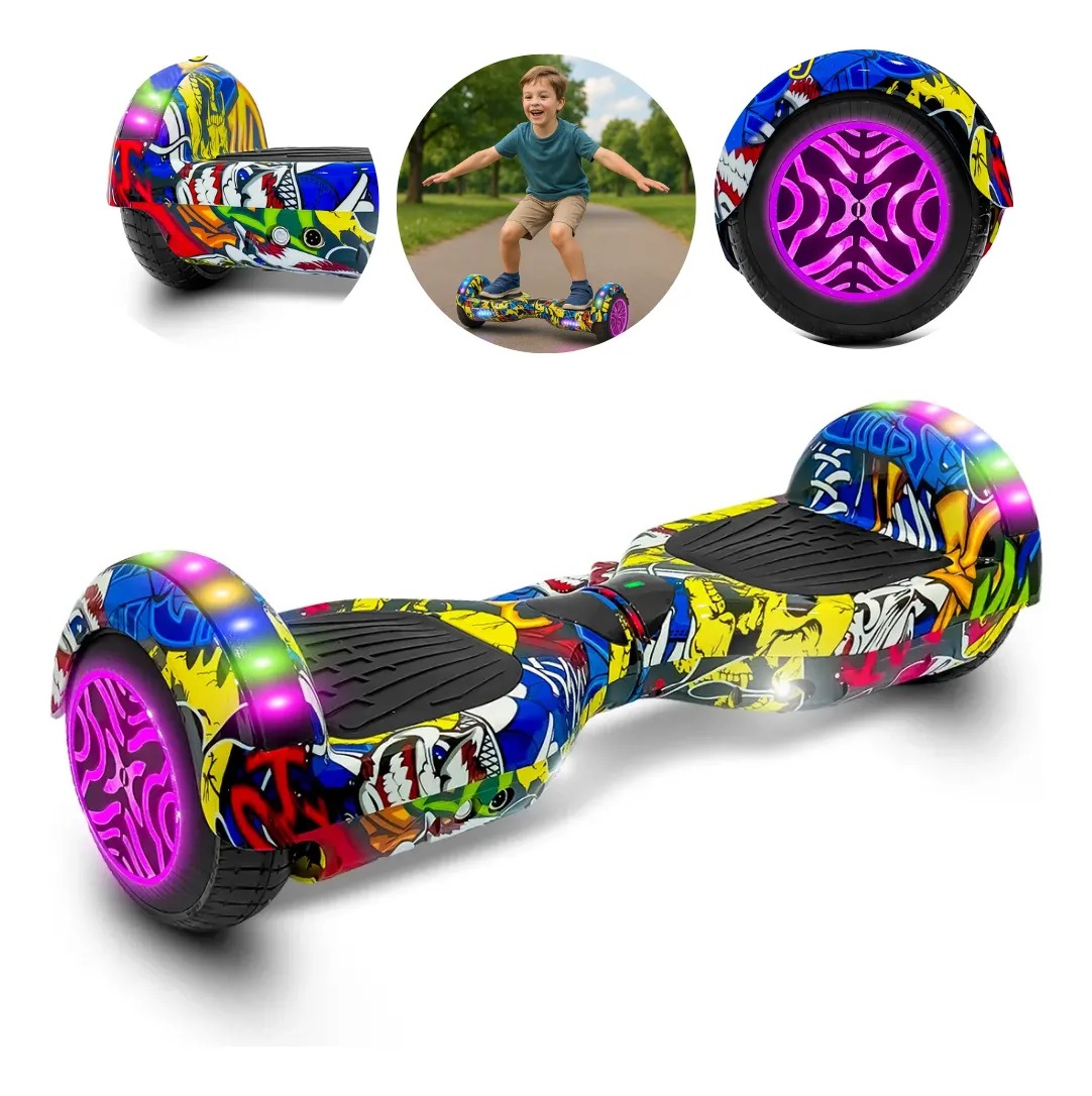 Copia - Patineta Eléctrica Hoverboard Bluetooth c/Rodilleras - Blanco Copia - Patineta Eléctrica Hoverboard Bluetooth c/Rodilleras - Blanco