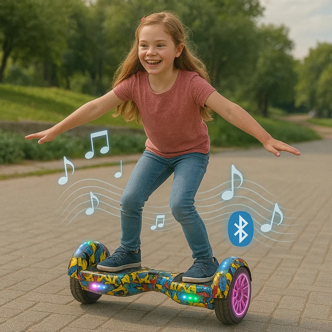 Copia - Patineta Eléctrica Hoverboard Bluetooth c/Rodilleras - Blanco Copia - Patineta Eléctrica Hoverboard Bluetooth c/Rodilleras - Blanco