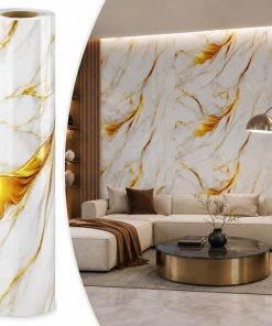 Copia - Placa Adhesiva Simil Marmol Blanco/Dorado Rollo de 1.20 x 3 Metros BS-3752