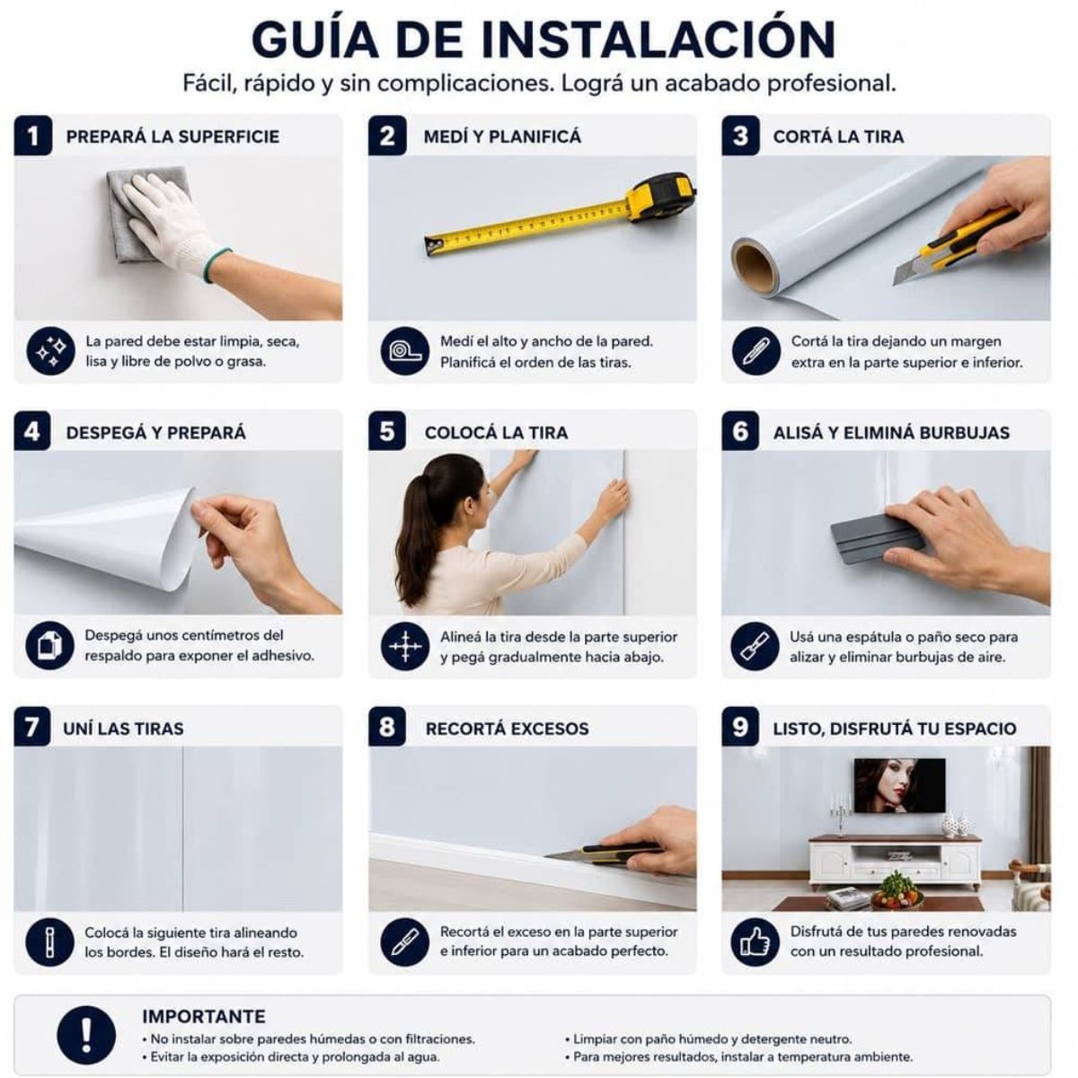 Copia - Placa Adhesiva Simil Marmol Blanco Rollo de 1.20 x 3 Metros BS-101