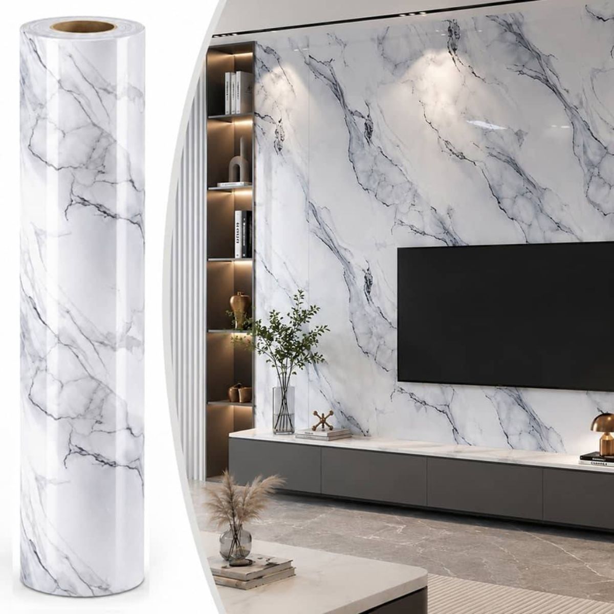 Copia - Placa Adhesiva Simil Marmol Blanco Rollo de 1.20 x 3 Metros BS-101 Copia - Placa Adhesiva Simil Marmol Blanco Rollo de 1.20 x 3 Metros BS-101