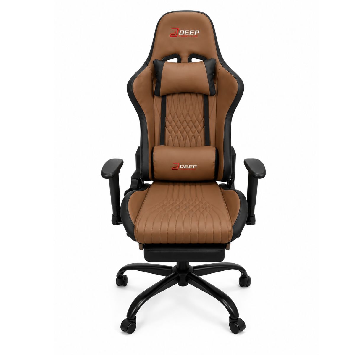 Copia - Silla Gamer Deep ergonomica con apoya pies cuero reforzado ROJA Copia - Silla Gamer Deep ergonomica con apoya pies cuero reforzado ROJA