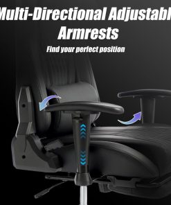 Copia - Silla Gamer Deep ergonomica con apoya pies cuero reforzado ROJA
