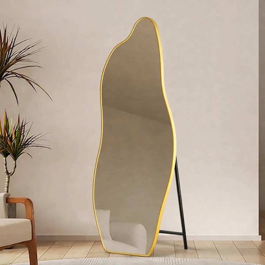 Espejo Irregular Con Marco Cuerpo Entero 160x50cm F M 1 VIDAPORT Espejo Irregular Con Marco Cuerpo Entero 160x50cm F M 1 VIDAPORT