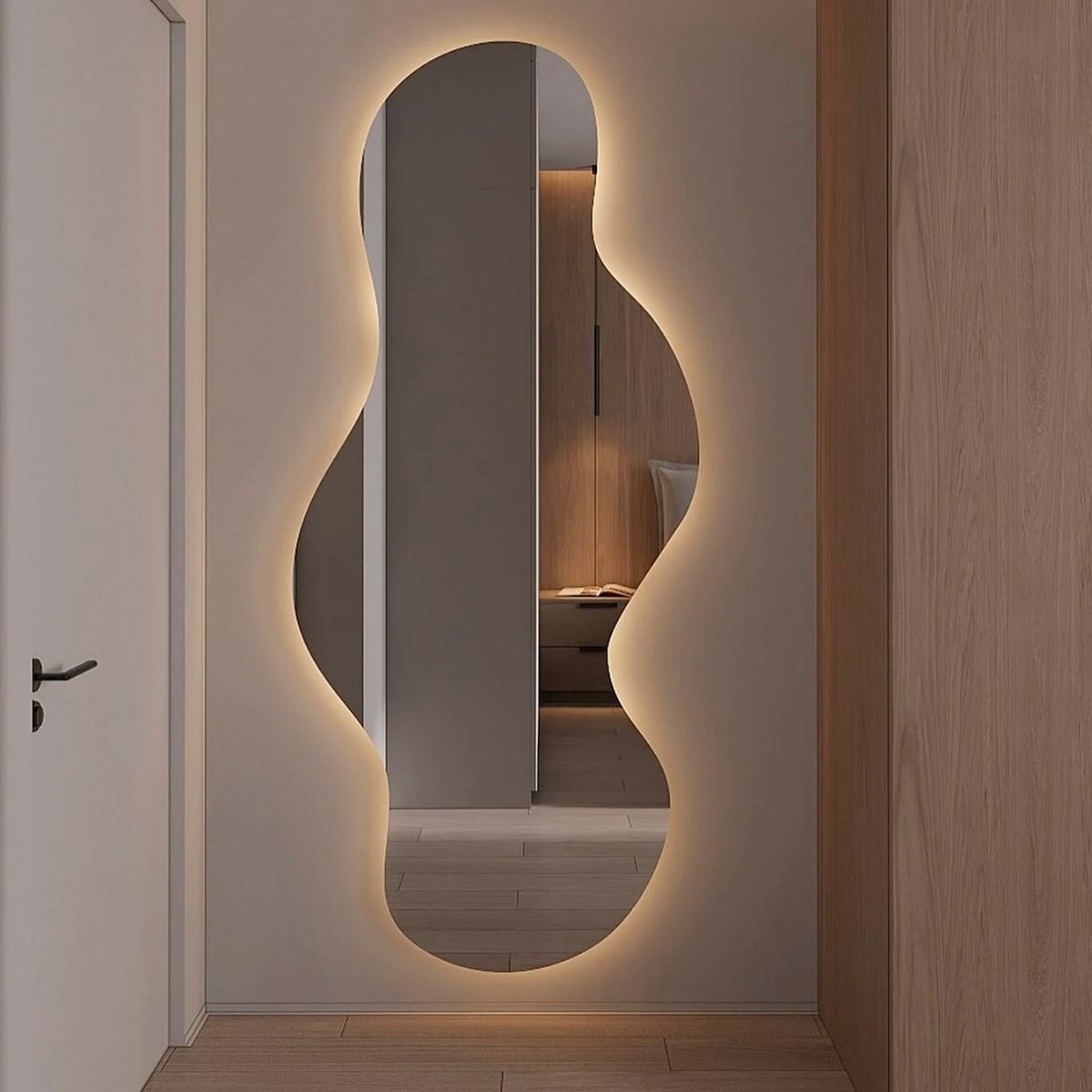 Espejo Irregular Sin Marco Cuerpo Entero Led 160x50cm Espejo Irregular Sin Marco Cuerpo Entero Led 160x50cm