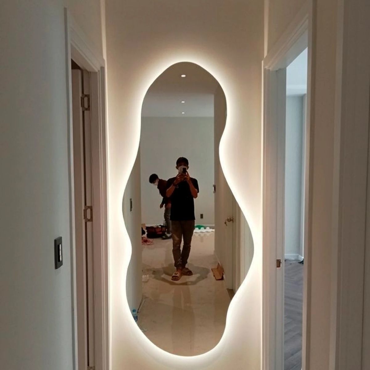 Espejo Irregular Sin Marco Cuerpo Entero Led 160x50cm Espejo Irregular Sin Marco Cuerpo Entero Led 160x50cm