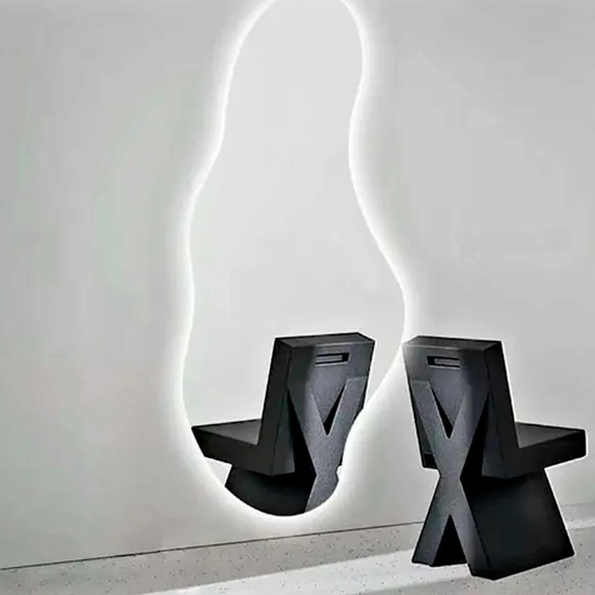 Espejo Irregular Sin Marco Cuerpo Entero Led 160x50cm Espejo Irregular Sin Marco Cuerpo Entero Led 160x50cm