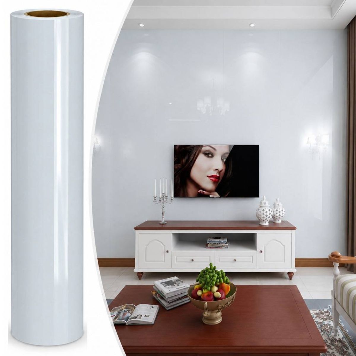 Placa Adhesiva Simil Marmol Blanco Rollo de 1.20 x 3 Metros Placa Adhesiva Simil Marmol Blanco Rollo de 1.20 x 3 Metros