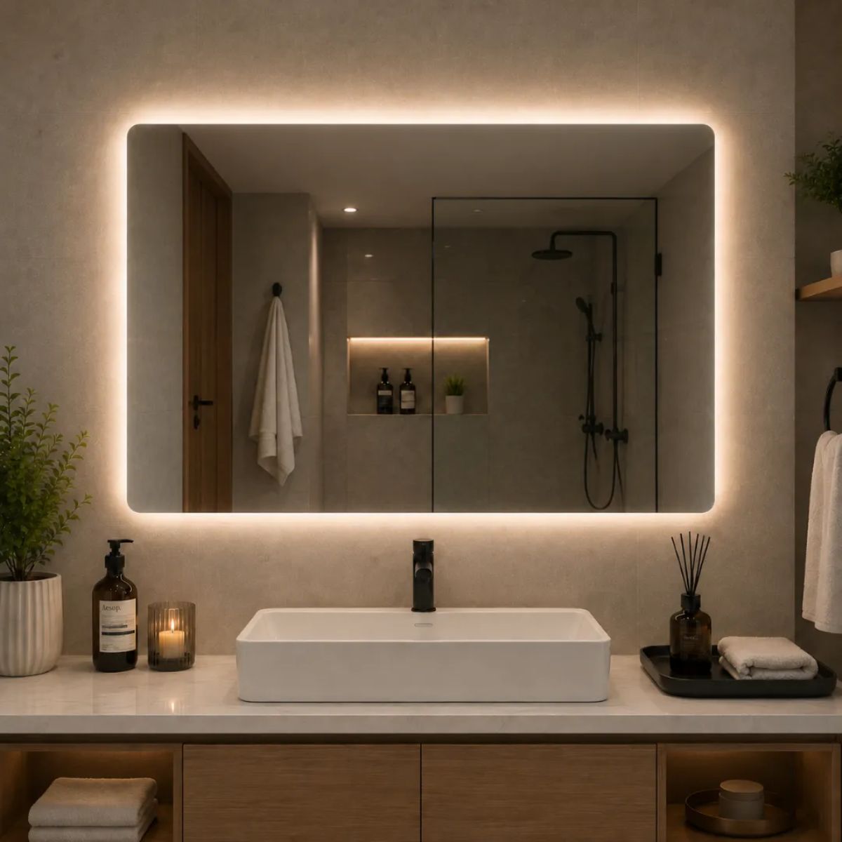 Copia - Espejo De Baño Led 60 X 80cm Led12 Desempañador