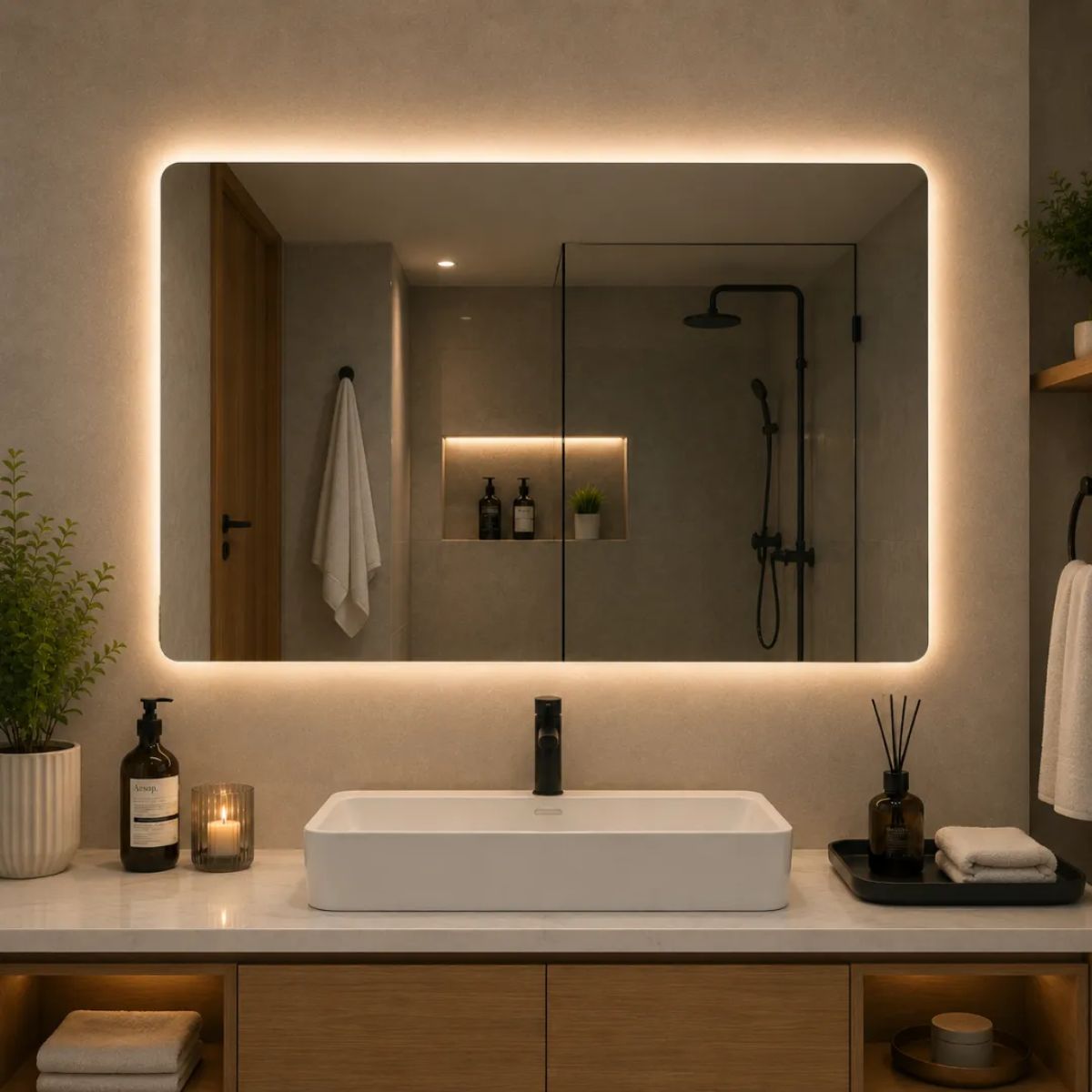 Copia - Espejo De Baño Led 60 X 80cm Led12 Desempañador