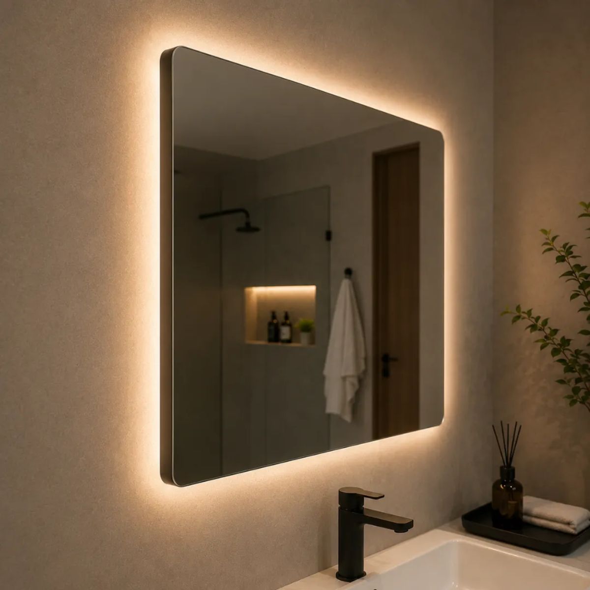 Copia - Espejo De Baño Led 60 X 80cm Led12 Desempañador