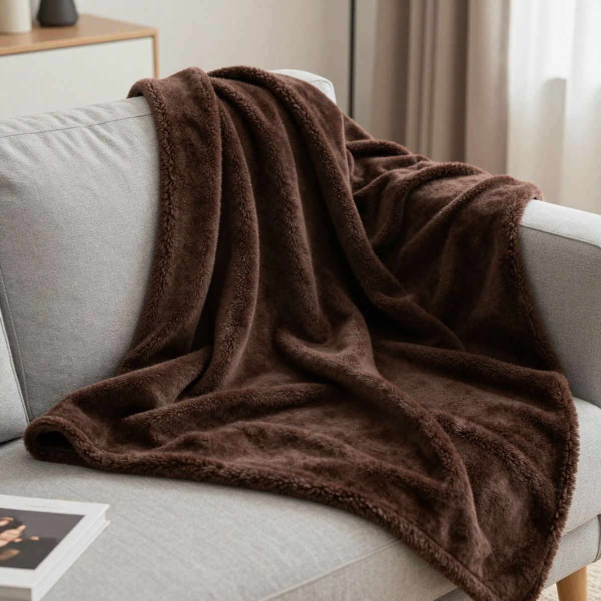 Copia - Manta Polar frazada Corderito 200x230cm Suave Y Cálida