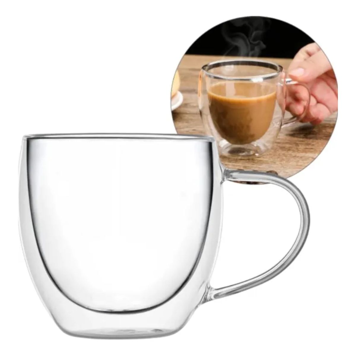 Copia - Setx6 Tazas Doble Pared De Vidrio Taza 250ml Bazar Y Cocina Copia - Setx6 Tazas Doble Pared De Vidrio Taza 250ml Bazar Y Cocina