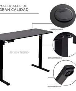 Escritorio Eléctrico Regulable Botones Programables 100cm Ne