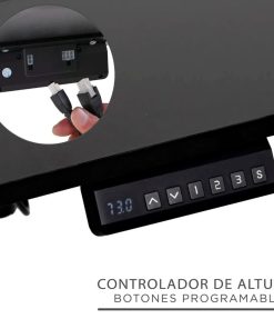 Escritorio Eléctrico Regulable Botones Programables 100cm Ne