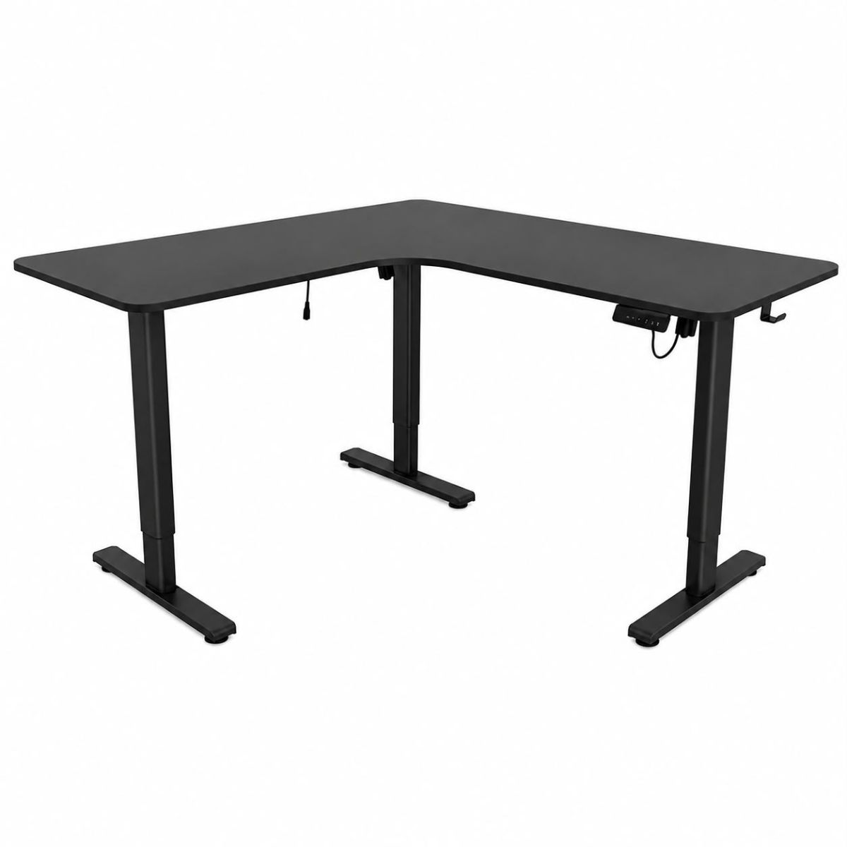 Escritorio Esquinero Eléctrico Regulable con Panel Negro Escritorio Esquinero Eléctrico Regulable con Panel Negro