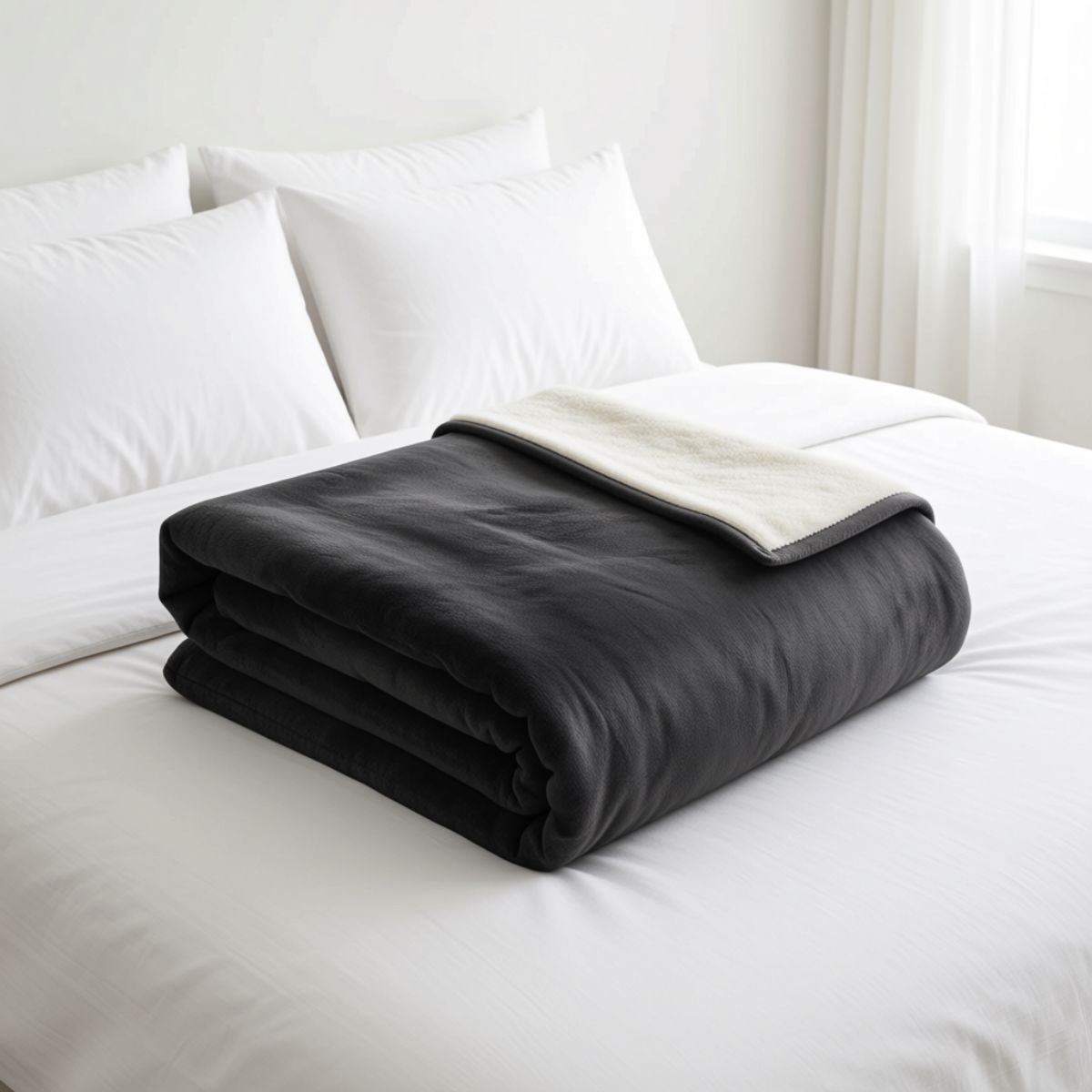 Manta Polar frazada Corderito GRIS 200x230cm Suave Y Cálida Manta Polar frazada Corderito GRIS 200x230cm Suave Y Cálida