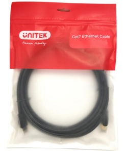 Cable Patchcord Unitek 3m Cat 7 negro