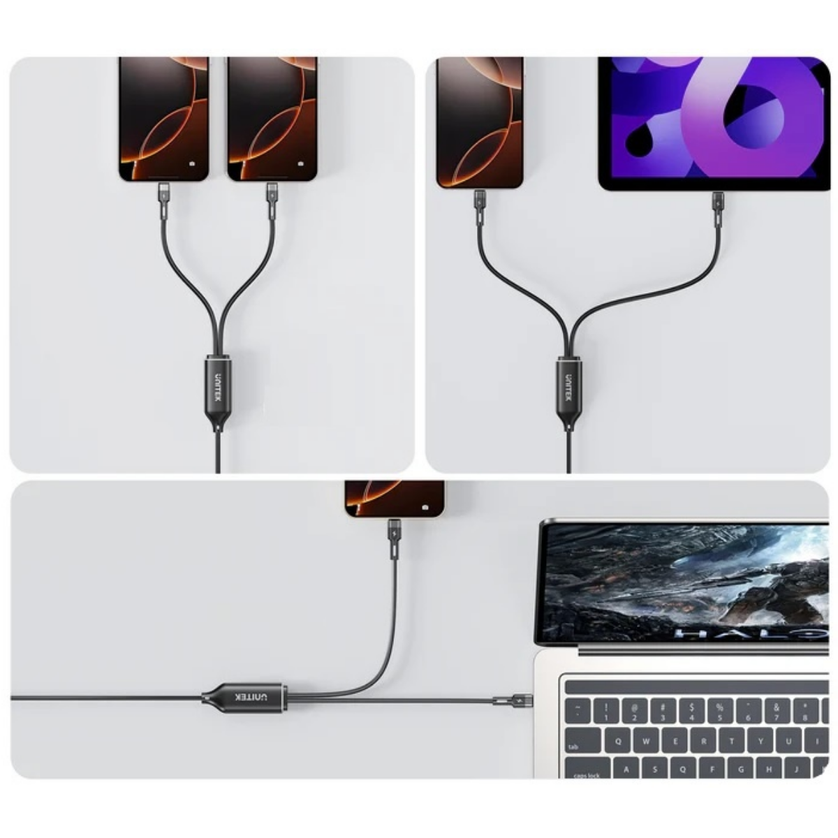 Cable Unitek PD100W USB-C Dual Cable Unitek PD100W USB-C Dual