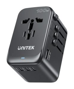 Cargador Adaptador Universal Unitek GaN 100W para Viaje