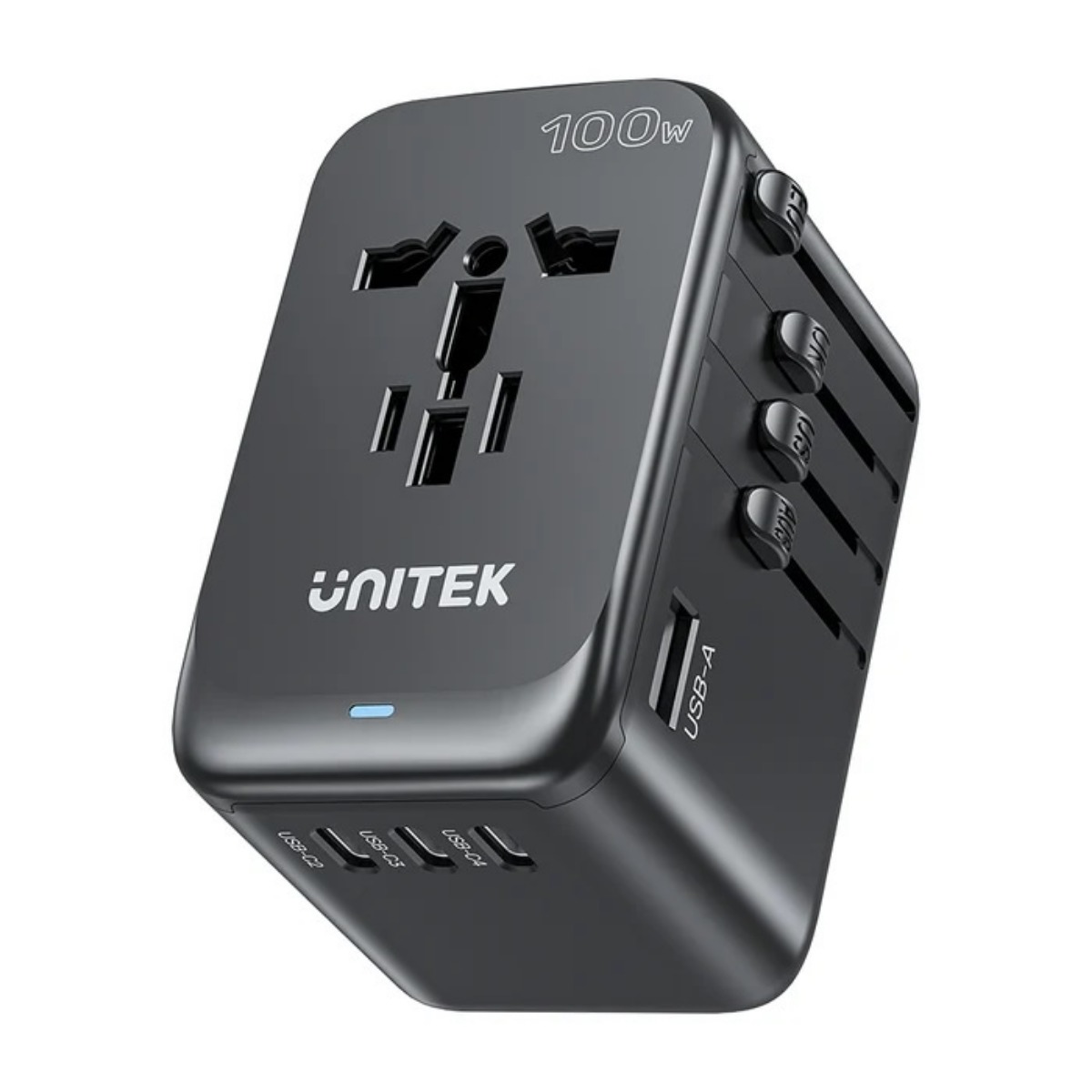 Cargador Adaptador Universal Unitek GaN 100W para Viaje Cargador Adaptador Universal Unitek GaN 100W para Viaje