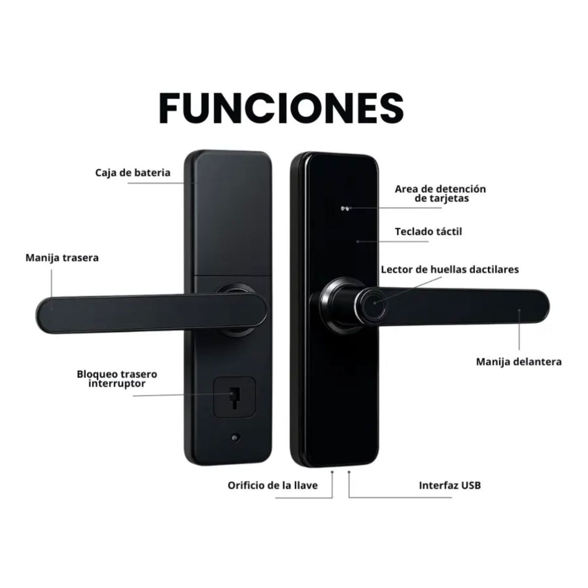 Cerradura Inteligente para Exterior con Huella Digital y App