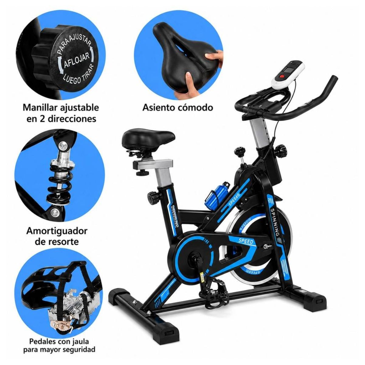 Copia - Bicicleta Spinning Profesional Ergométrica Disco 13Kg Premium Copia - Bicicleta Spinning Profesional Ergométrica Disco 13Kg Premium