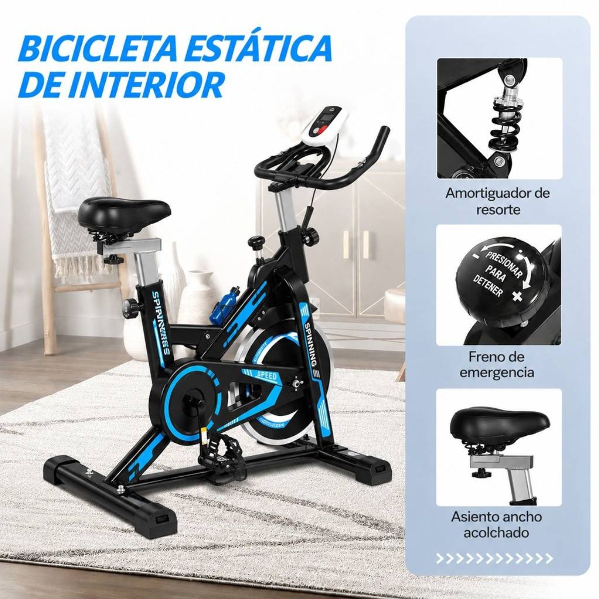 Copia - Bicicleta Spinning Profesional Ergométrica Disco 13Kg Premium Copia - Bicicleta Spinning Profesional Ergométrica Disco 13Kg Premium