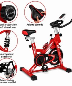 Copia - Bicicleta Spinning Profesional Ergométrica Disco 13Kg Premium Negra