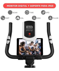 Copia - Bicicleta Spinning Profesional Ergométrica Disco 13Kg Premium Negra