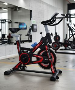 Copia - Bicicleta Spinning Profesional Ergométrica Disco 13Kg Premium Negra/Roja
