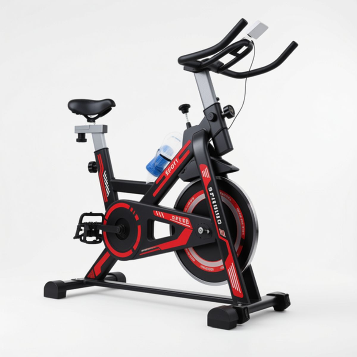 Copia - Bicicleta Spinning Profesional Ergométrica Disco 13Kg Premium Negra/Roja Copia - Bicicleta Spinning Profesional Ergométrica Disco 13Kg Premium Negra/Roja