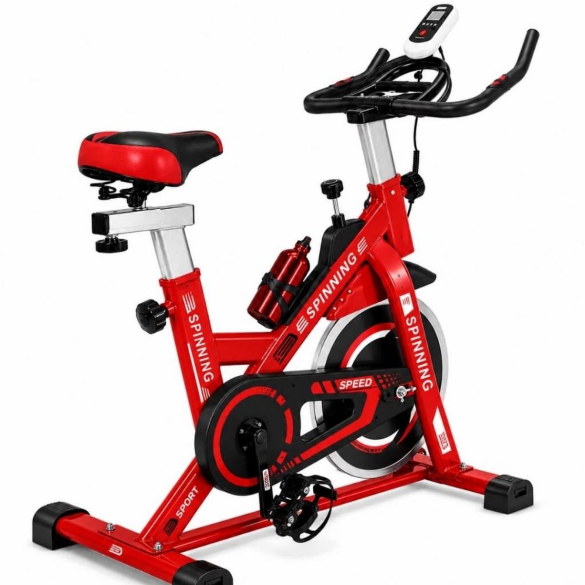 Copia - Bicicleta Spinning Profesional Ergométrica Disco 13Kg Premium Roja Copia - Bicicleta Spinning Profesional Ergométrica Disco 13Kg Premium Roja