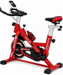Copia - Bicicleta Spinning Profesional Ergométrica Disco 13Kg Premium Roja