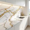 Copia - Placa Adhesiva Simil Marmol Blanco/Hojas Rollo de 1.20 x 3 Metros BS-37139-2