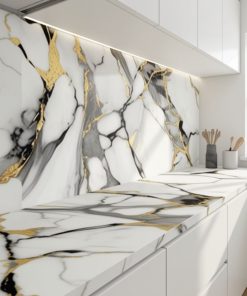 Copia - Placa Adhesiva Simil Marmol Blanco/Hojas Rollo de 1.20 x 3 Metros BS-37139-2
