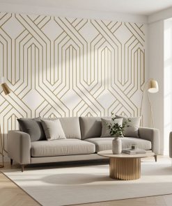 Copia - Placa Adhesiva Simil Marmol Blanco/Hojas Rollo de 1.20 x 3 Metros BS-37139-2