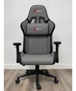 Copia - Silla Gamer Deep ergonomica con apoya pies cuero sintetico NEGRA