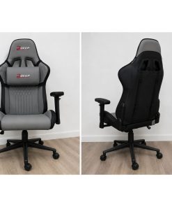 Copia - Silla Gamer Deep ergonomica con apoya pies cuero sintetico NEGRA