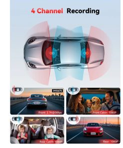Dashcam Redtiger F17 PLUS 2.7K Quad Canal GPS WiFi