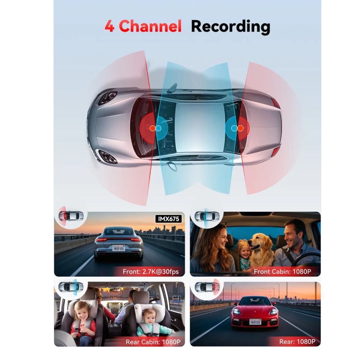 Dashcam Redtiger F17 PLUS 2.7K Quad Canal GPS WiFi Dashcam Redtiger F17 PLUS 2.7K Quad Canal GPS WiFi