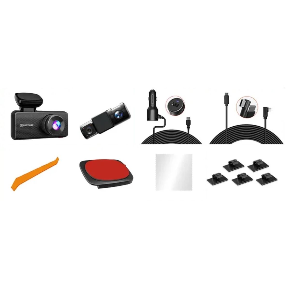 Dashcam Redtiger F17 PLUS 2.7K Quad Canal GPS WiFi Dashcam Redtiger F17 PLUS 2.7K Quad Canal GPS WiFi