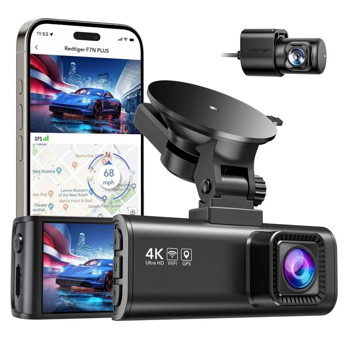 Dashcam Redtiger F7NP V07 4K Frontal Doble Canal GPS Wi-Fi Dashcam Redtiger F7NP V07 4K Frontal Doble Canal GPS Wi-Fi