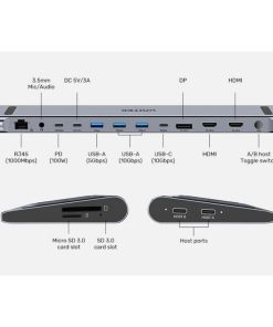 Docking Station Unitek Triple 4K KVM 15 en 1