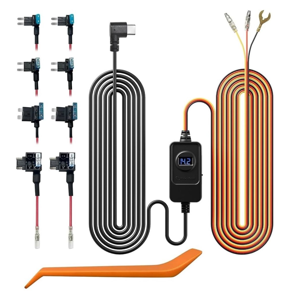 Kit de Cableado Duro Redtiger USB-C 12-24V a 5V para Dashcam Kit de Cableado Duro Redtiger USB-C 12-24V a 5V para Dashcam