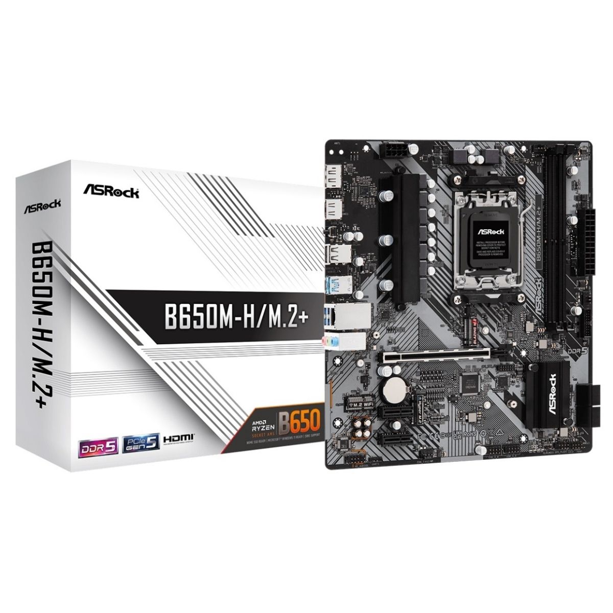 Motherboard Asrock B650M-H/M.2+ AM5 DDR5 Micro ATX Motherboard Asrock B650M-H/M.2+ AM5 DDR5 Micro ATX