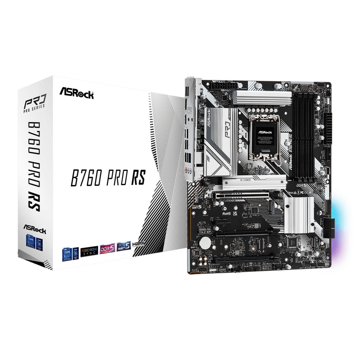 Motherboard Asrock B760 Pro RS LGA 1700 DDR5 ATX Motherboard Asrock B760 Pro RS LGA 1700 DDR5 ATX